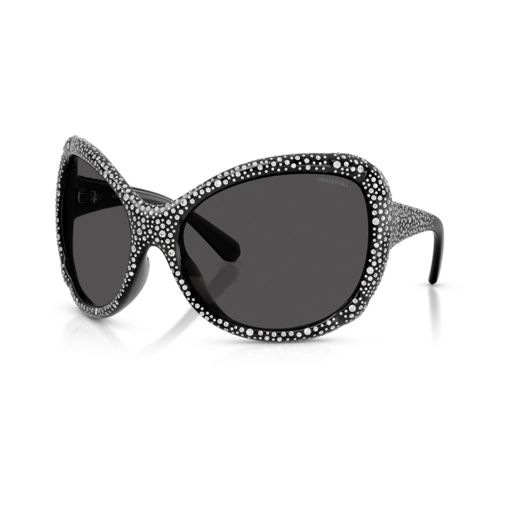 Swarovski Damen Grau Sk6052 108787 Sonnenbrillen Injiziert Schmetterling Normal - Bild 5