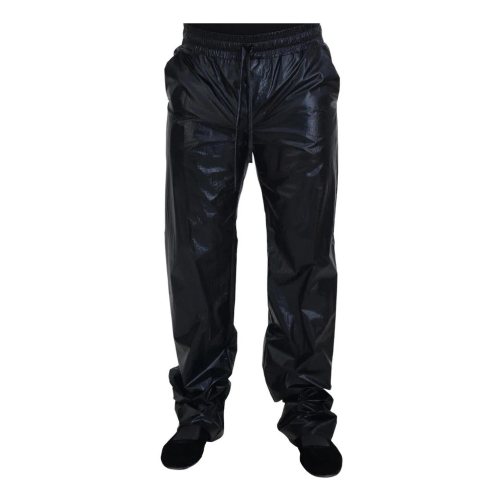 Dolce & Gabbana Herren Schwarz - E Nylonhose Mit Logodetails - Trousers - K - M
