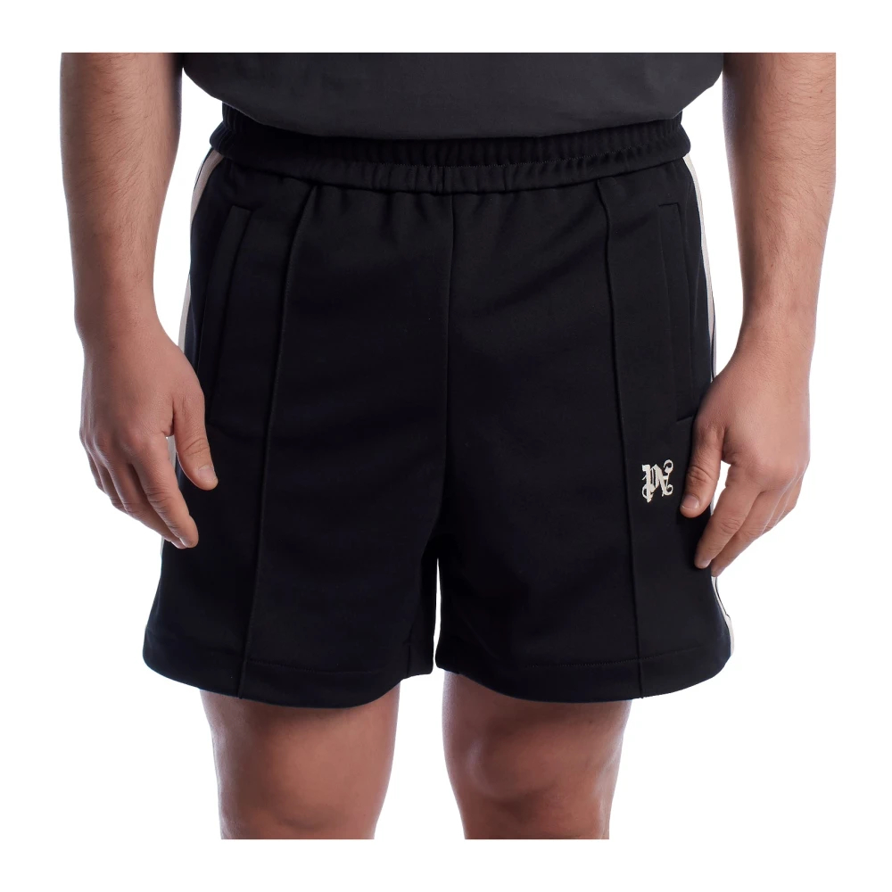 Palm Angels Herren Schwarz - Monogram Track Shorts - Shorts - K - 2XL