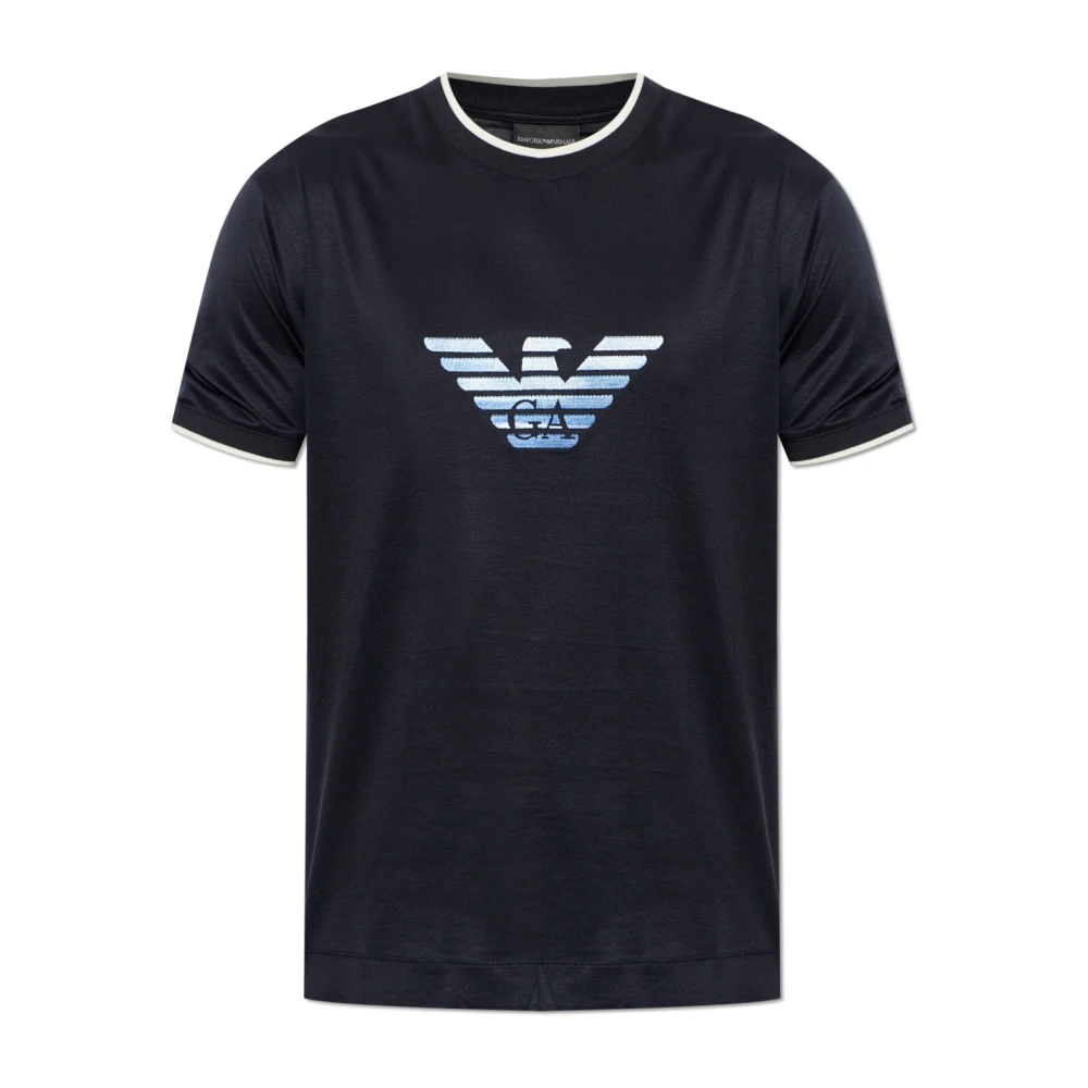 Emporio Armani Herren Blau - Slim Fit T-Shirt - Tops - L