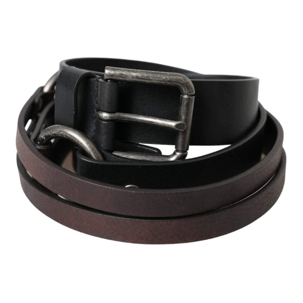 Dolce & Gabbana Unisex Schwarz - Ledergürtel Mit Schnalle - Accessories - K - One Size