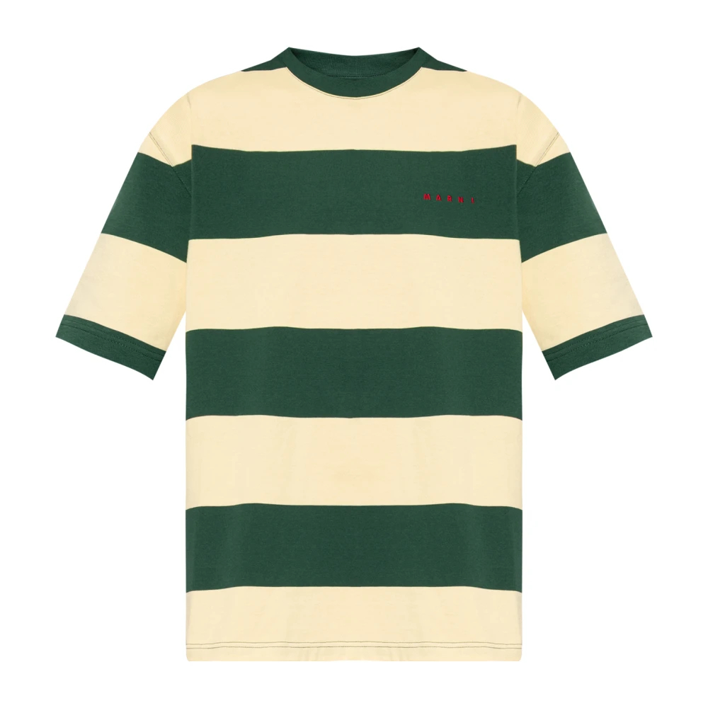 Marni Herren Grün - Gestreiftes T-Shirt - Tops - L