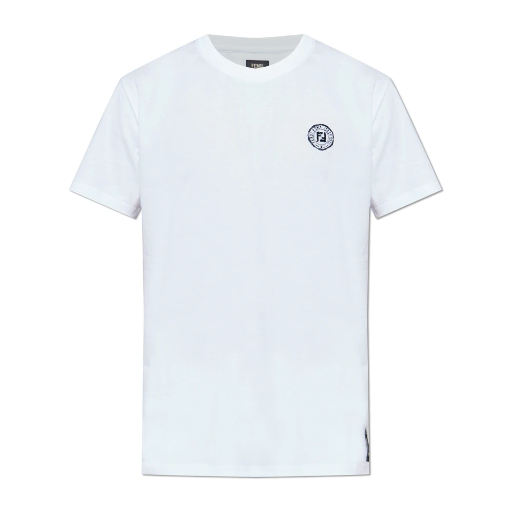 Fendi Weißes Baumwoll-T-Shirt - Weiß Mittel - Bild 3