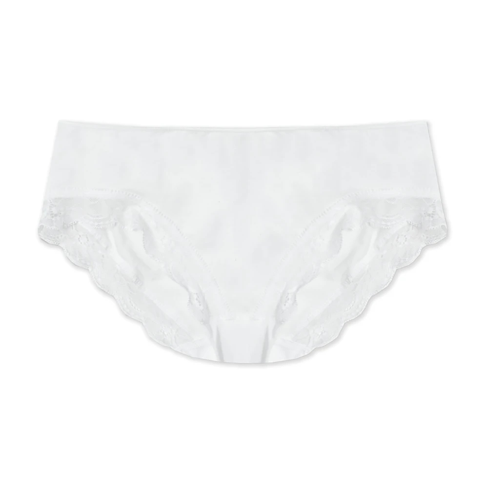 Hanro Damen Weiß - Cotton Lace Midi Slips - Underwear - L