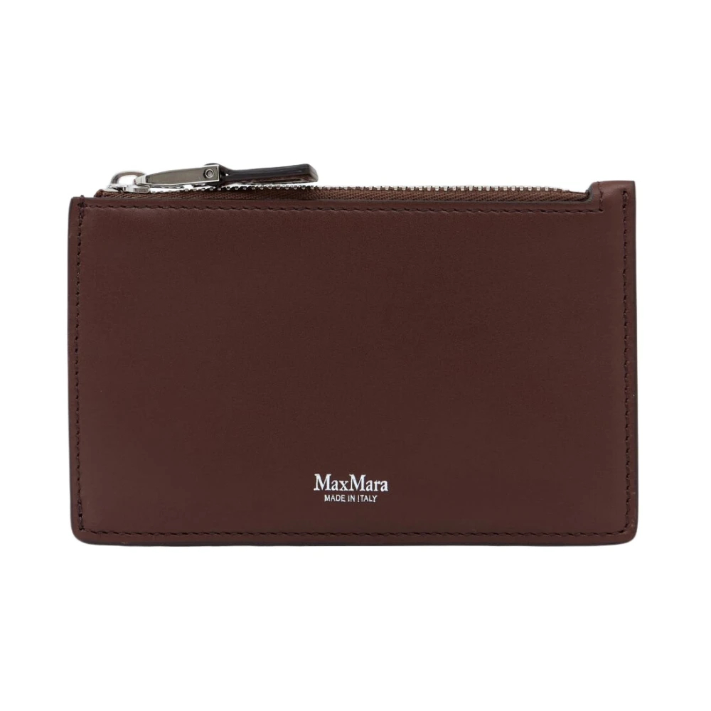 Max Mara Damen Braun - Geprägte Logo-Lederkartenhalter - Accessories - One Size