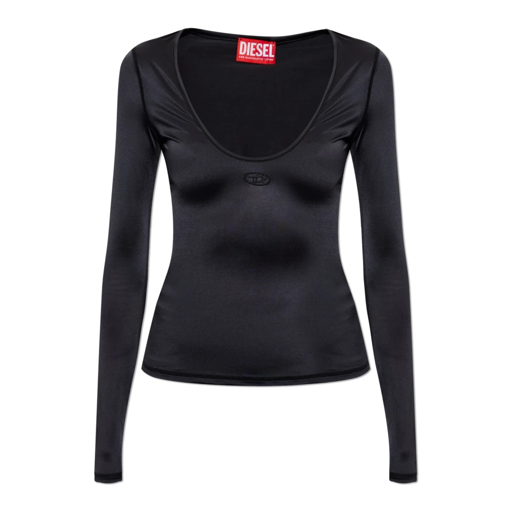 Diesel - T-Elphin-Ls Top - Tops - Damen - Schwarzk - S