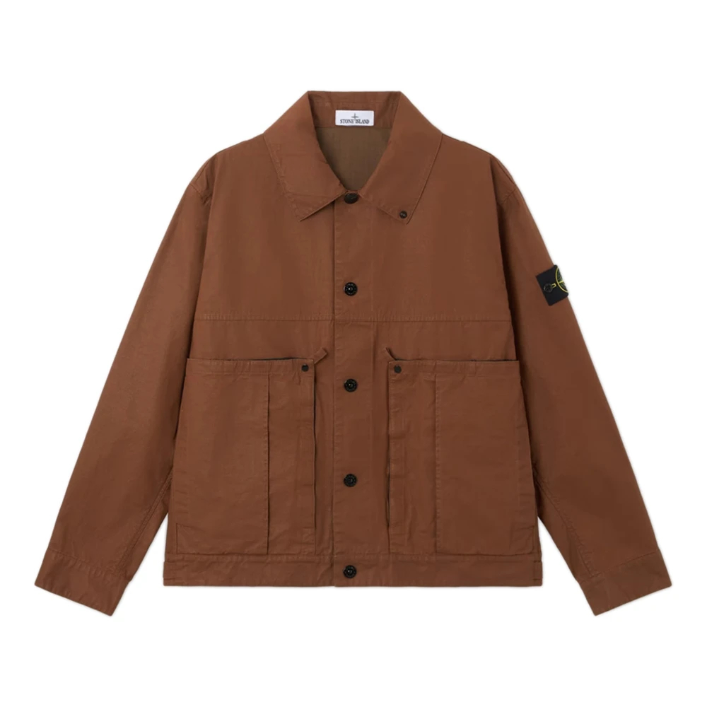 Stone Island Herren Braun - Button Patch Jacke - Jackets - Xl