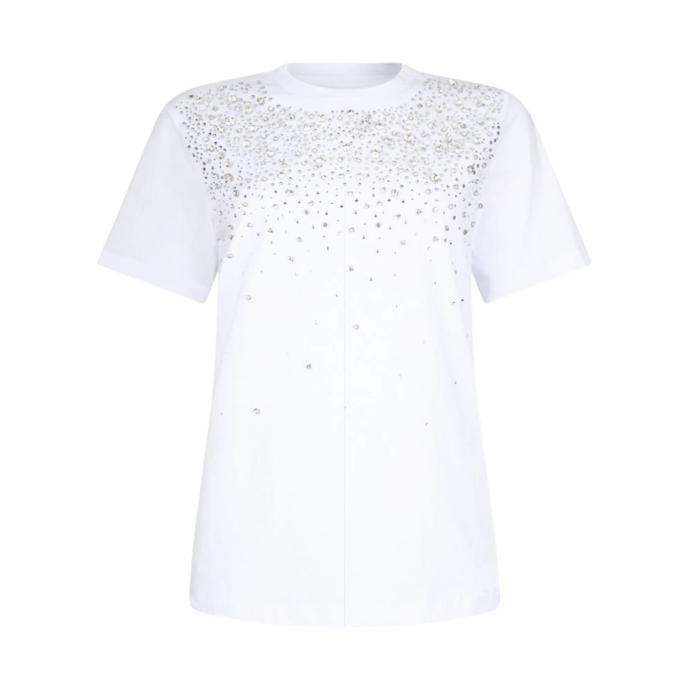 Liu Jo Damen Weiß - T-Shirt Mit Schmucksteinen - Tops - Xs