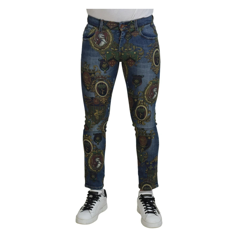 Dolce & Gabbana Herren Multicolor - Slim-Fit Jeans - Jeans - Mehrfarbig - S