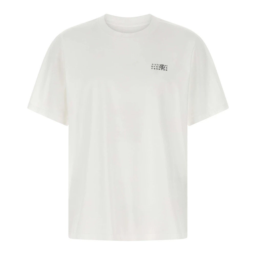 Mm6 Maison Margiela Herren Weiß - Bedrucktes T-Shirt - Tops - Xl
