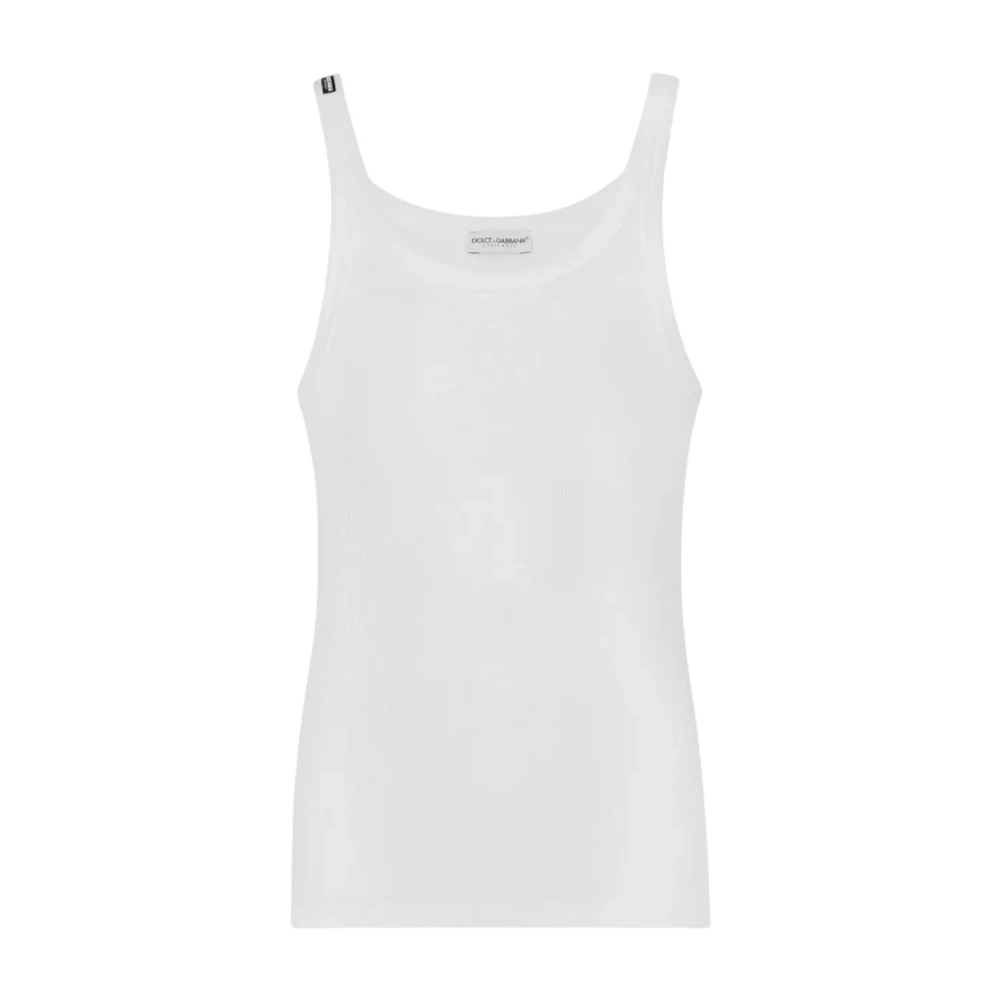 Dolce & Gabbana - Marcello Rippstrick-Tanktop Aus Baumwolle - Tops - Herren - Weiß - L - Bild 3