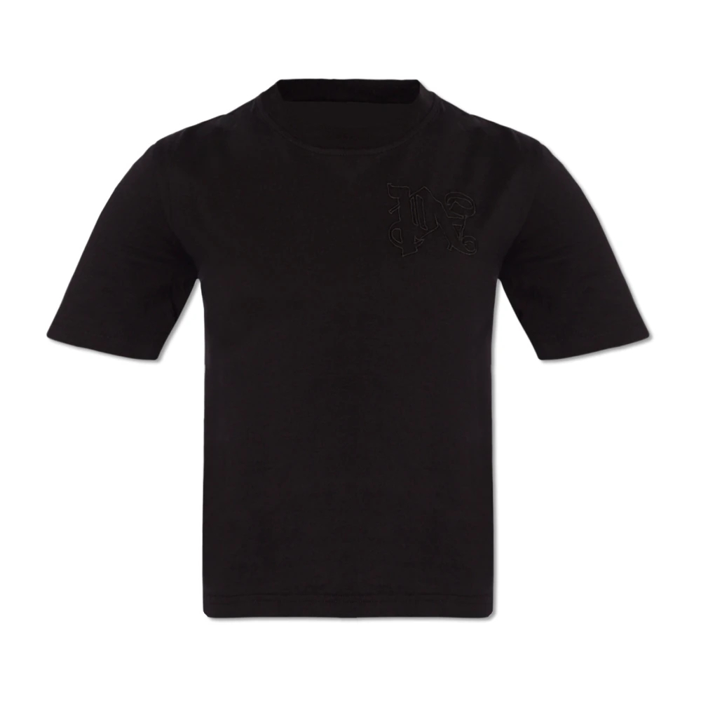 Palm Angels Damen Schwarz - T-Shirt Mit Logo - Tops - K - S