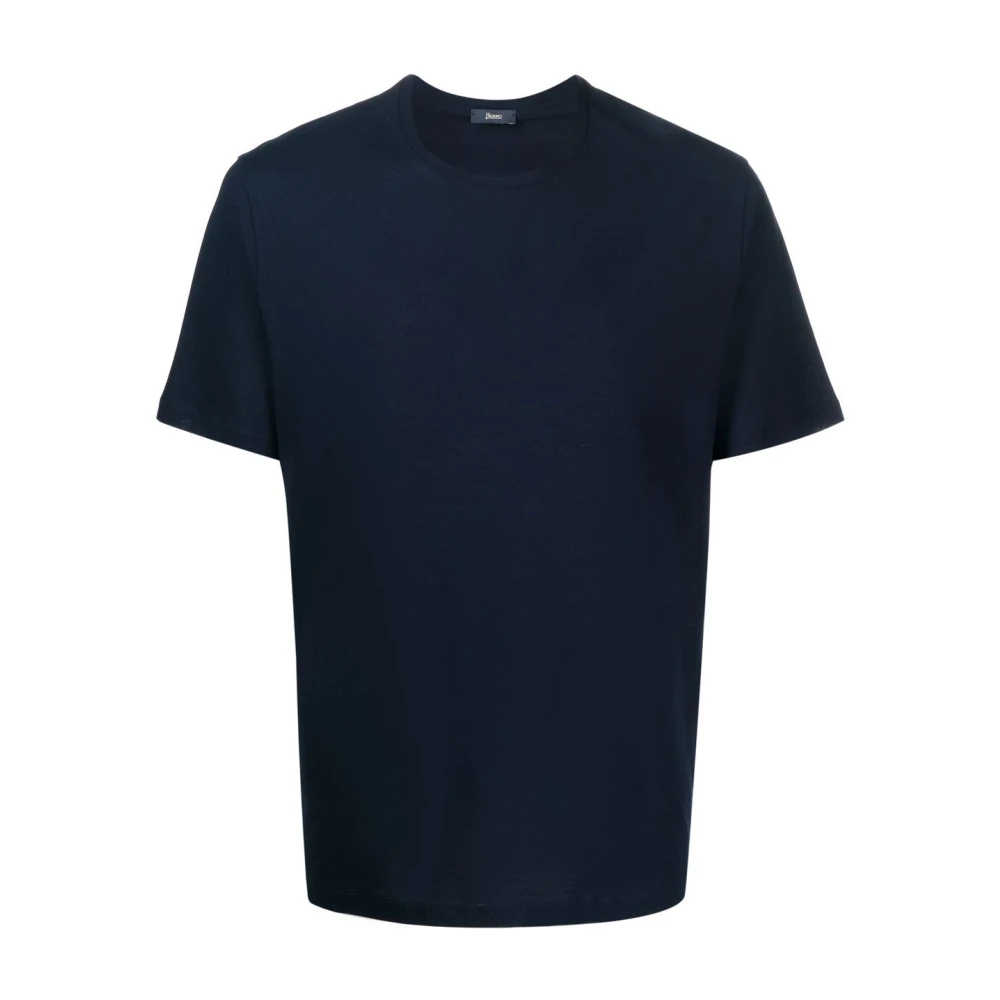 Herno Herren Blau - T-Shirt Mit Rundhalsausschnitt - Tops - Xl
