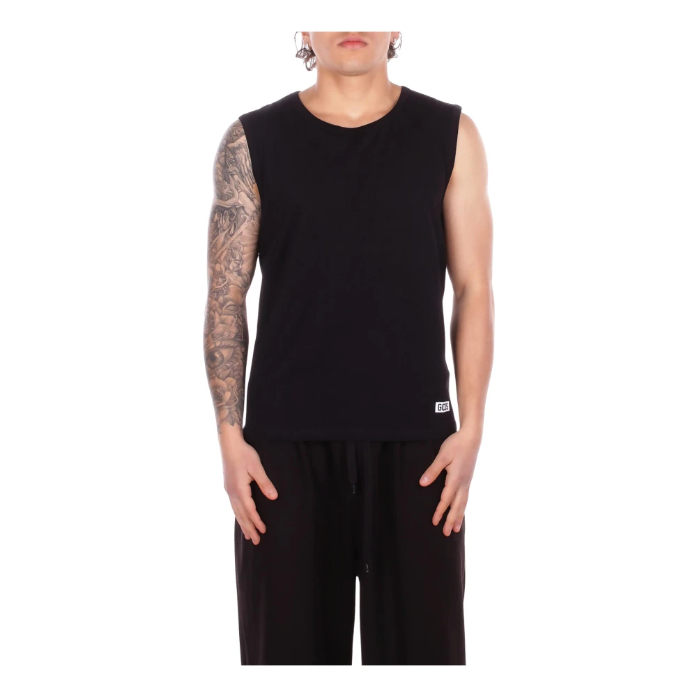 Gcds Herren Schwarz - Canotta Logo Frontale - Tops - K - S