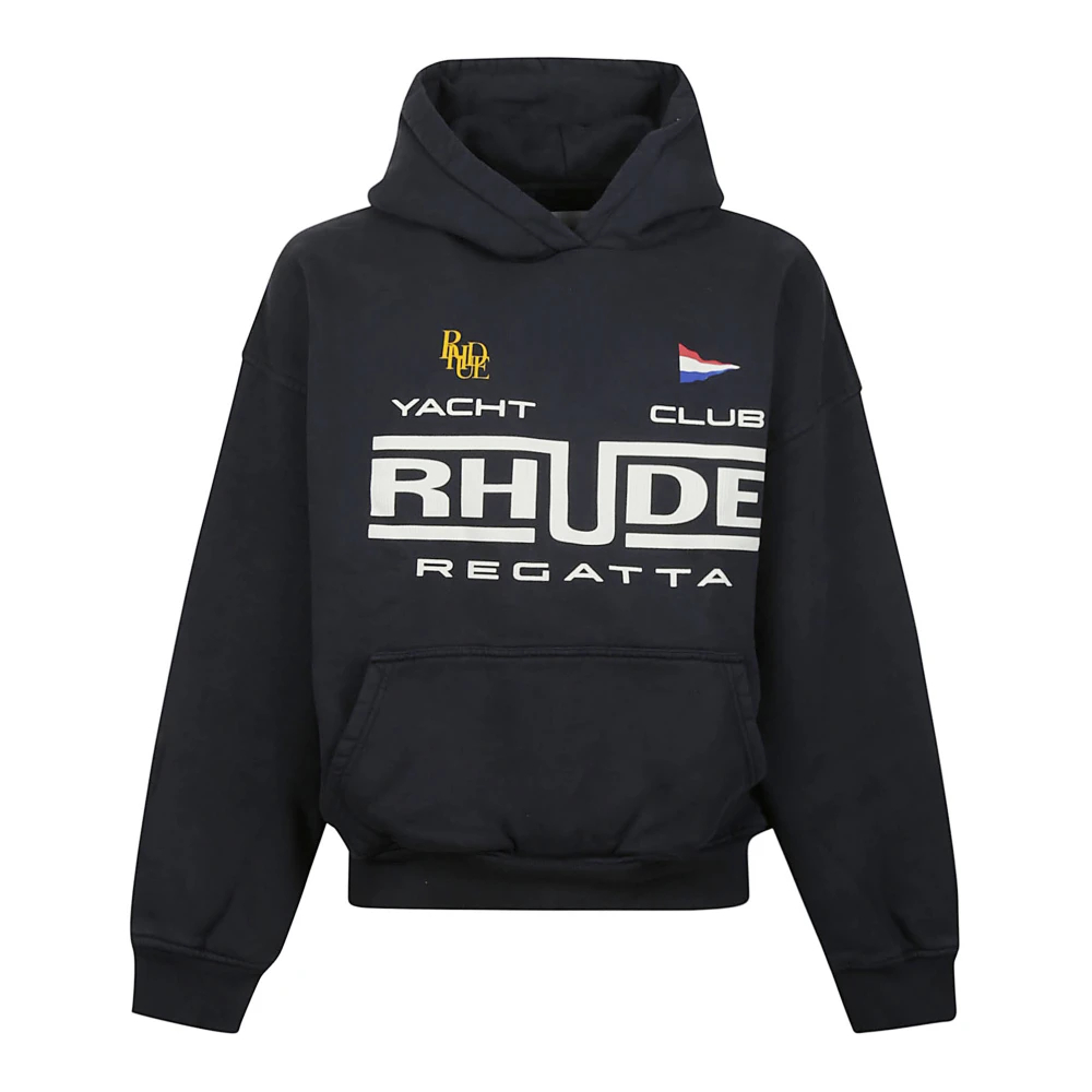 Rhude Herren Schwarz - Regatta Club Hoodie - Sweatshirts & Hoodies - K - M