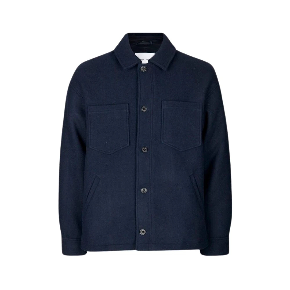 Samsøe Samsøe Herren Blau - Navy Overshirt Mit Taschen - Jackets - Xl