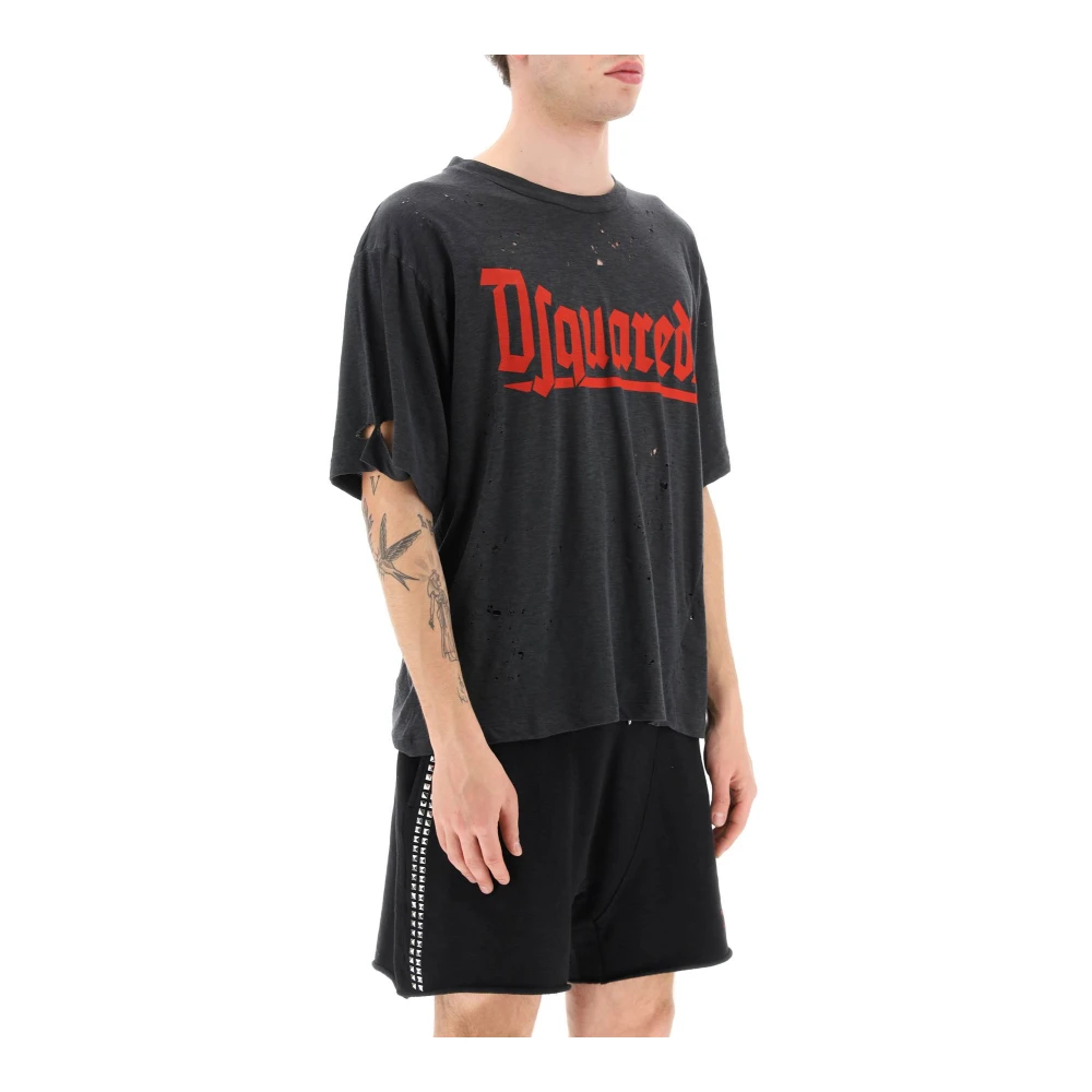 Dsquared2 - Goth Iron T-Shirt - Tops -Herren -Grau -L
