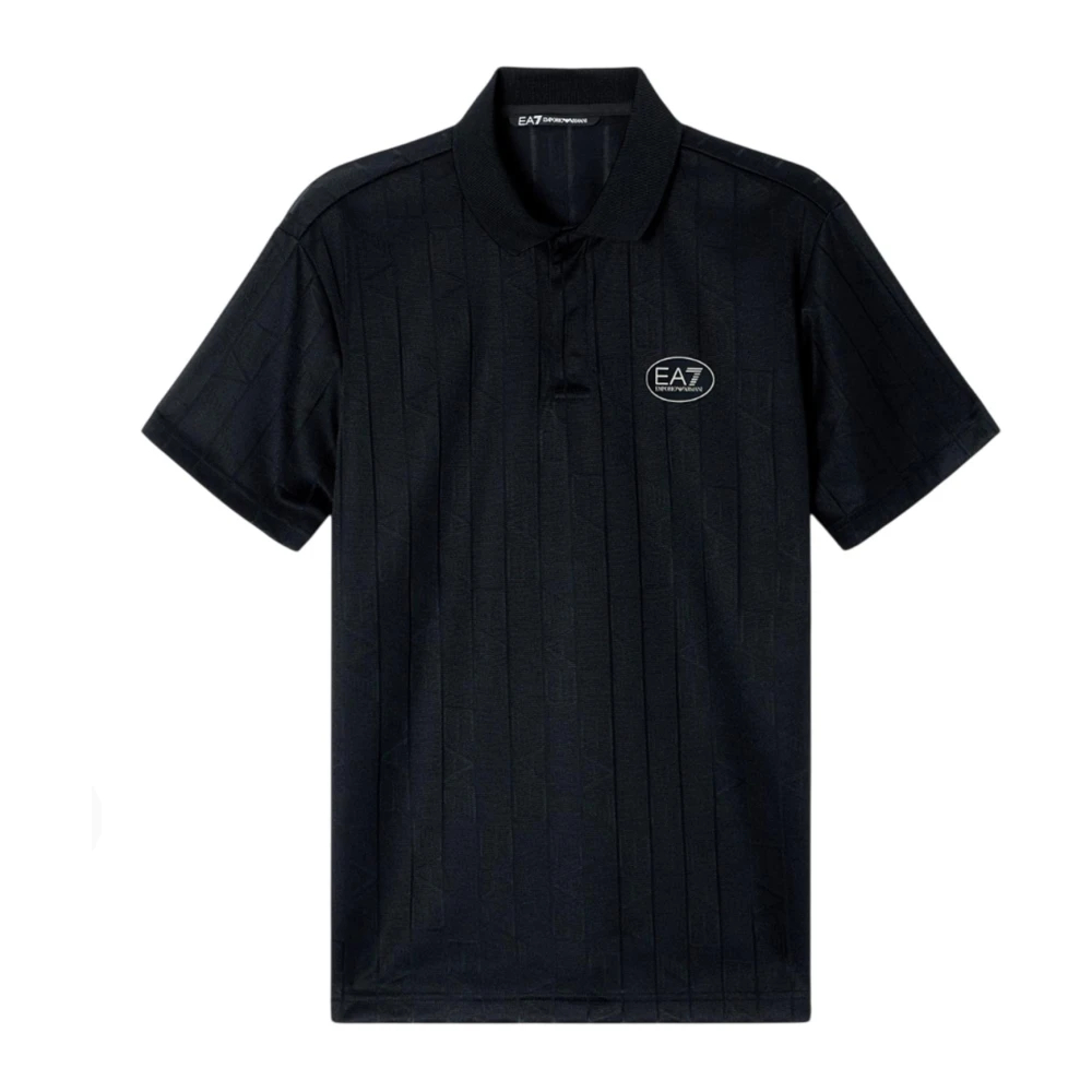 Emporio Armani Ea7 Herren Schwarz - Polo Mit Logo - Tops - K - 2XL