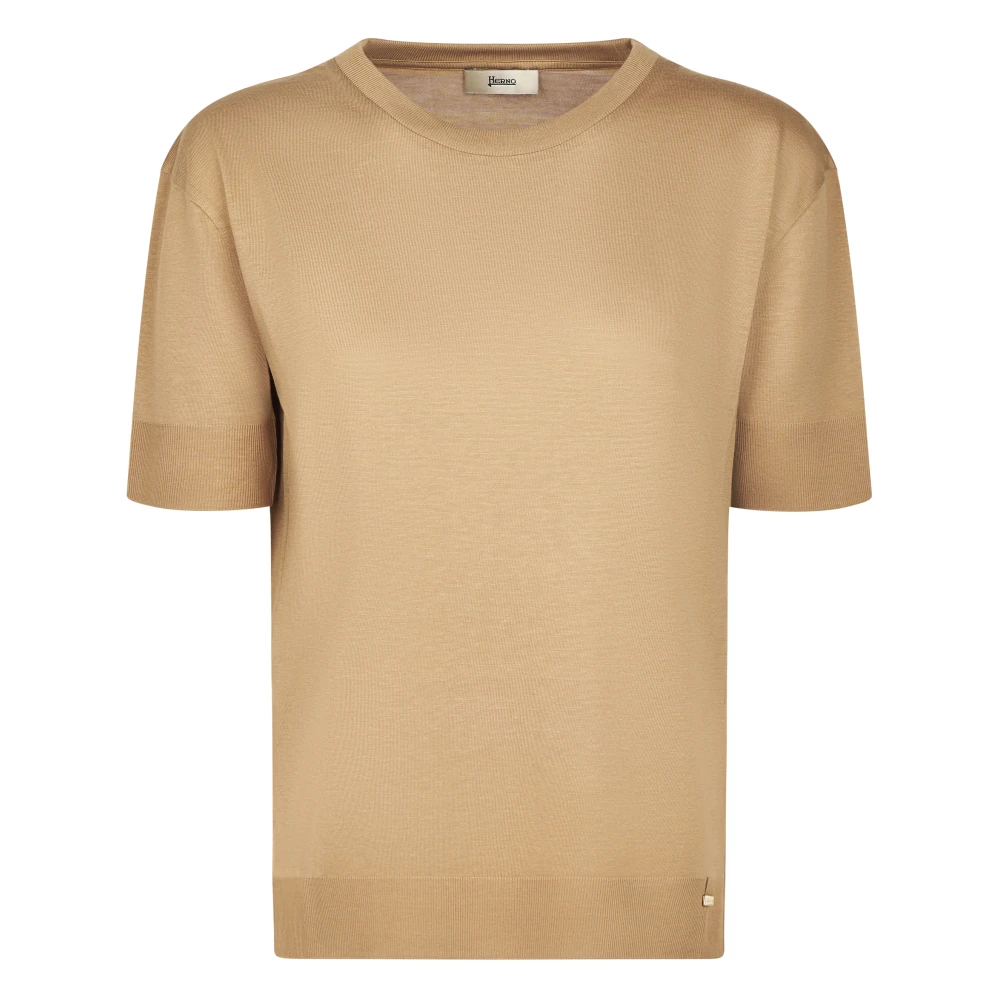 Herno Damen Braun - Feinstrick-T-Shirt - Knitwear - 2XL