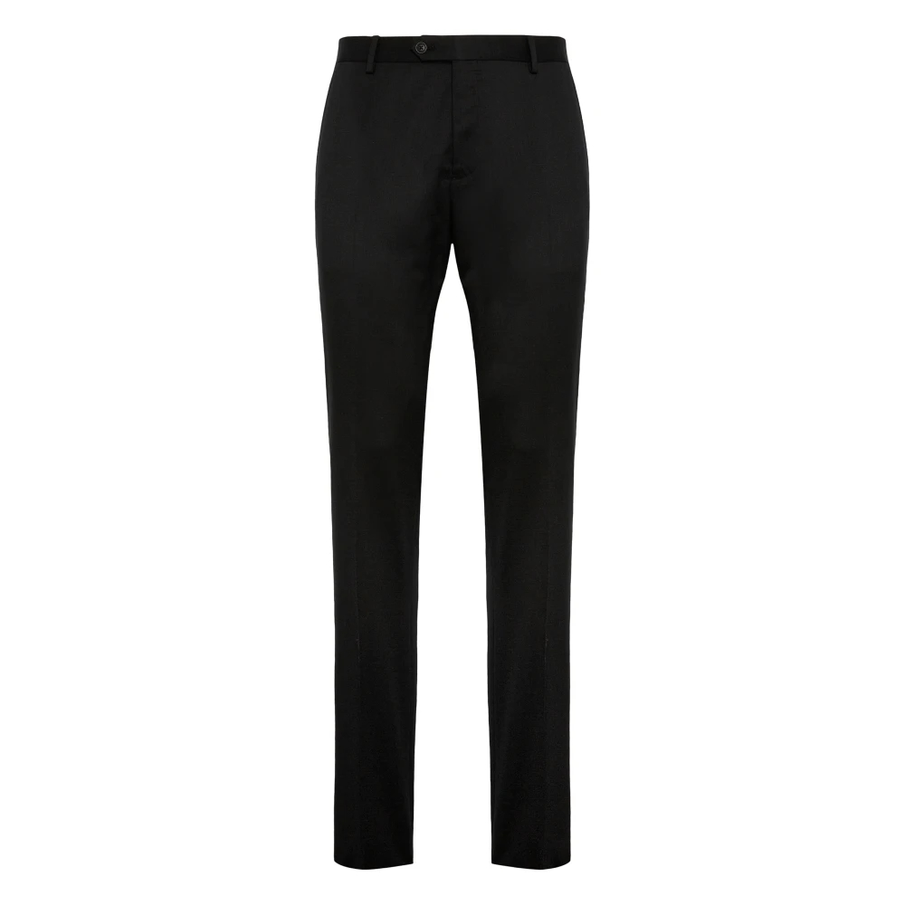 Boggi Milano Herren Schwarz - Stretch-Strickhose Aus Wolle - Trousers - K - L