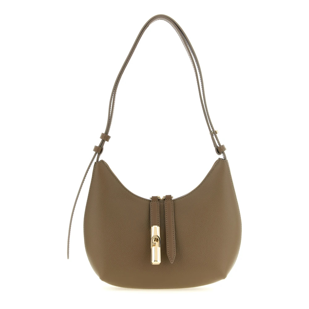 Furla - Goccia S Schultertasche - Bags - Damen - Beige - One Size