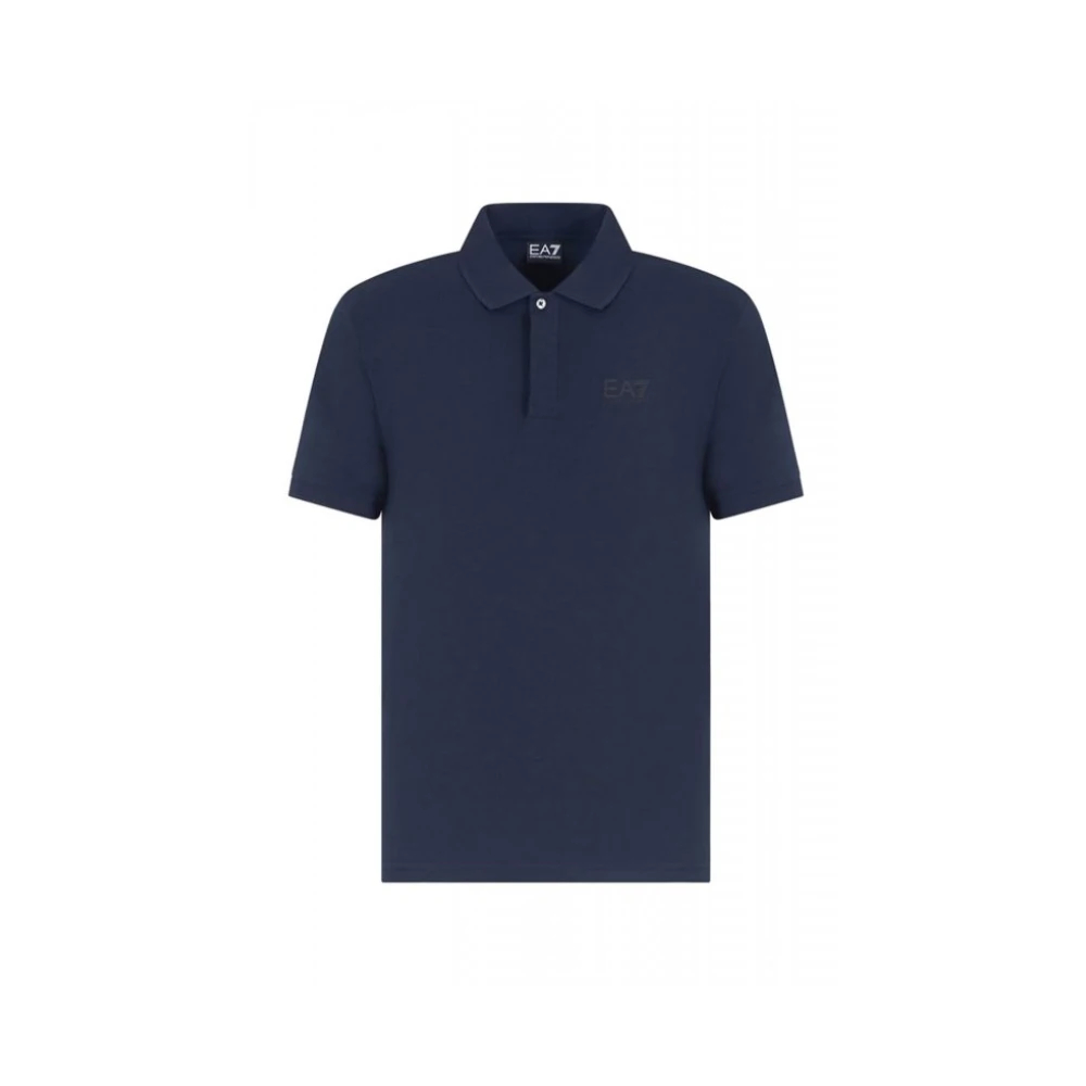 Emporio Armani Ea7 Herren Blau - Visibility Stretch Cotton-Jersey Poloshirt - Tops - Xl