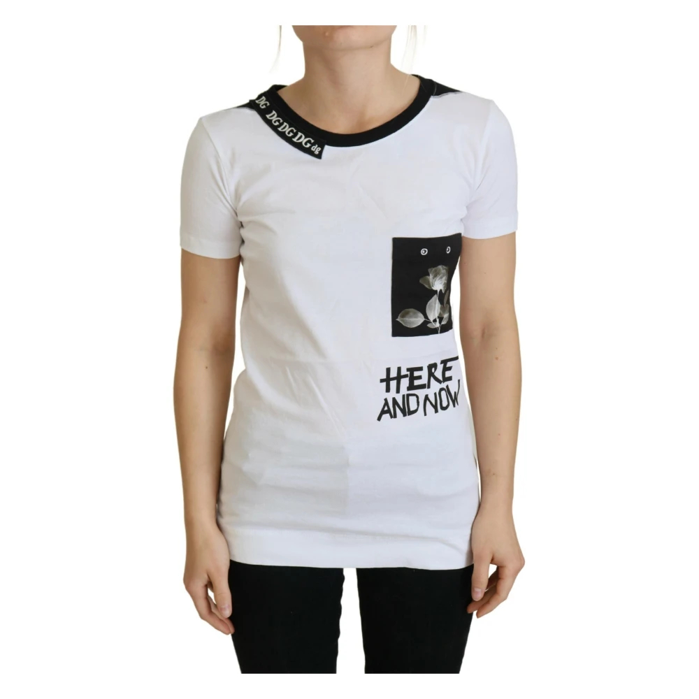 Dolce & Gabbana Damen Weiß - T-Shirt Mit Rundhalsausschnitt - Tops - 2XS