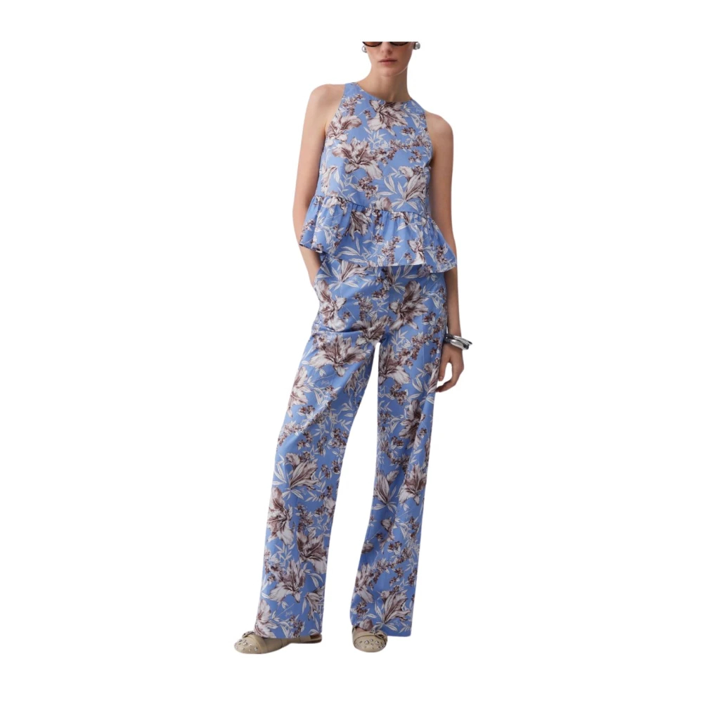 Liu Jo Damen Blau - Poplin-Top Mit Schleife - Blouses & Shirts - 2XL