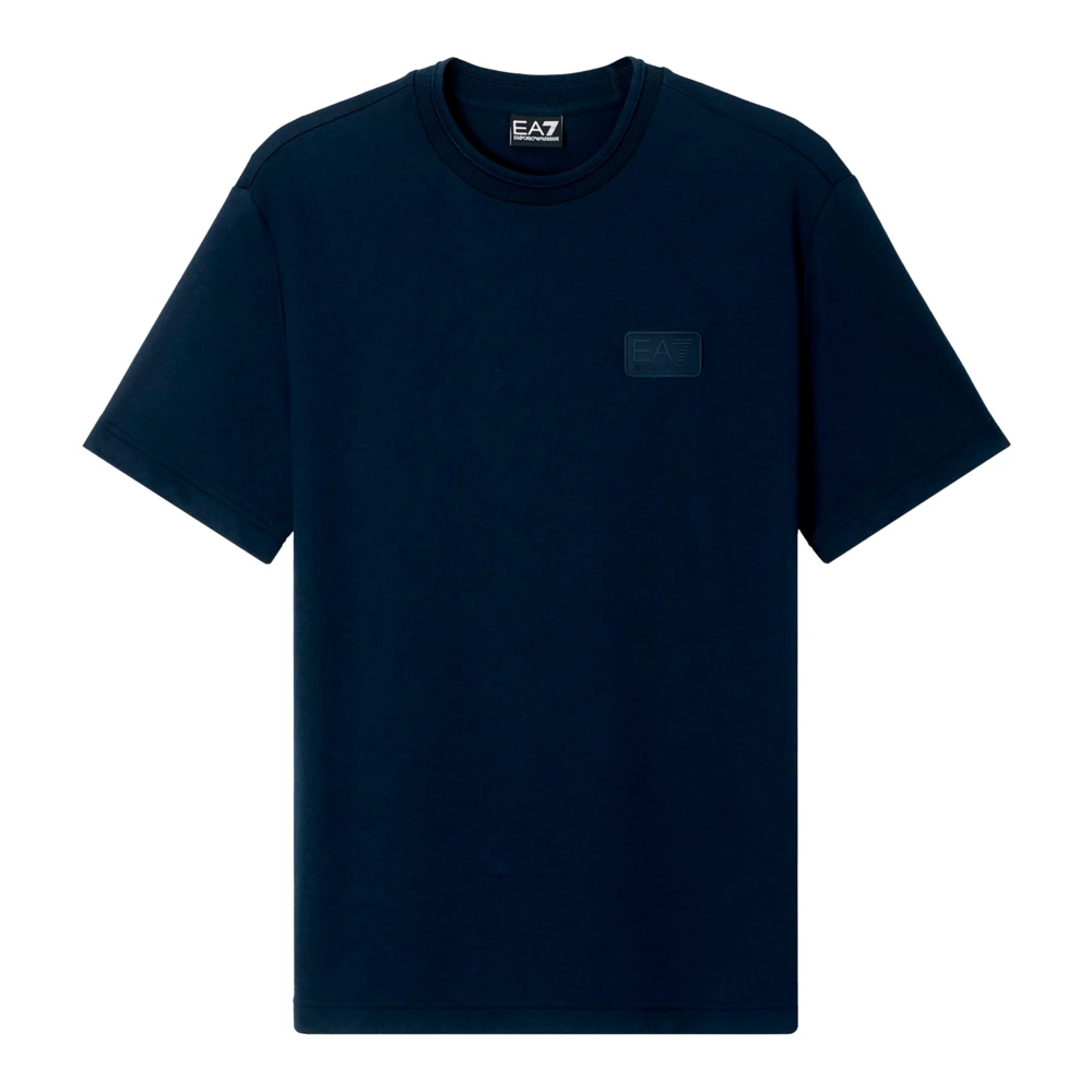 Emporio Armani Ea7 Herren Blau - Logo Rundhals-T-Shirt - Tops - L