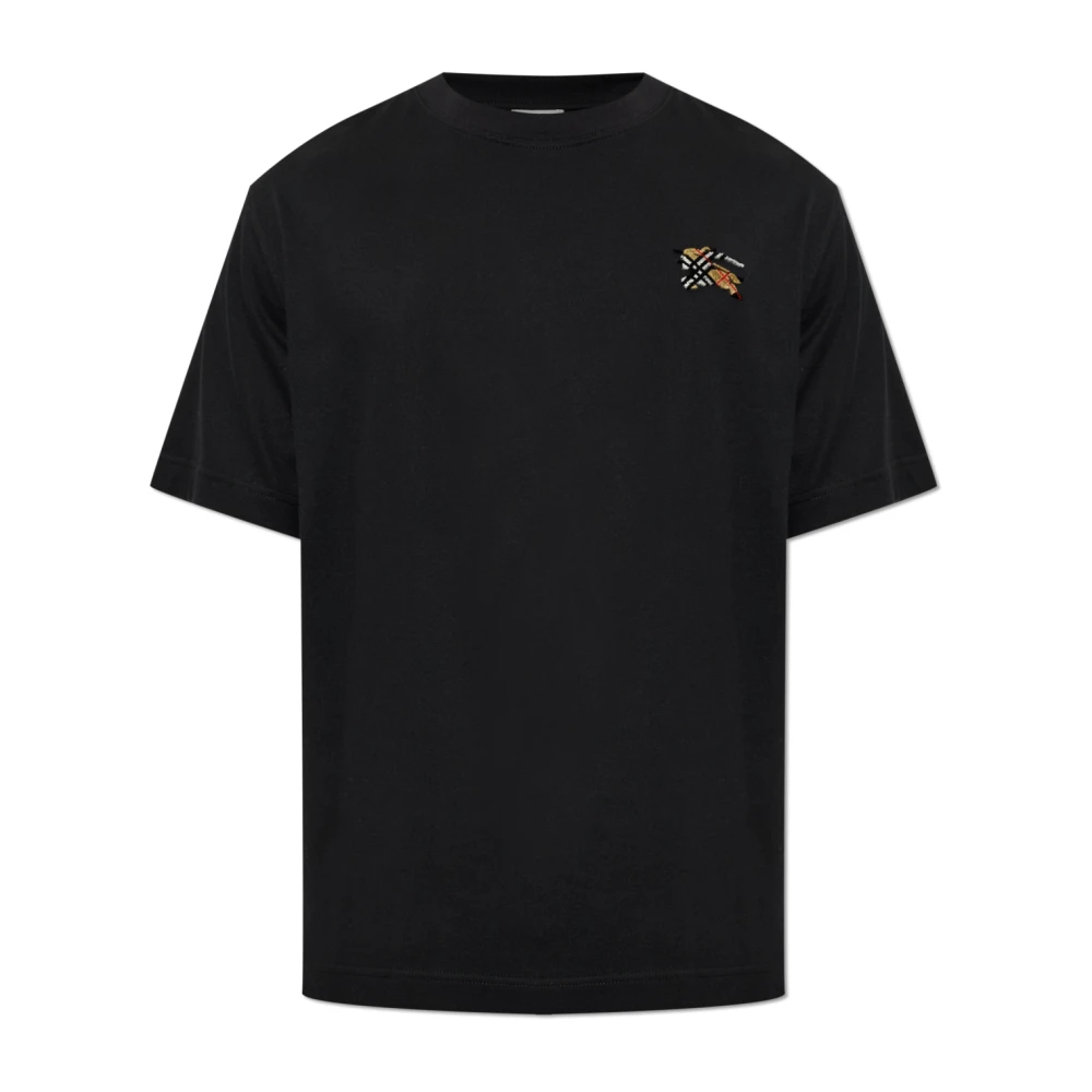 BURBERRY | Black cotton T-shirt with knight patch | male | M - Bild 4