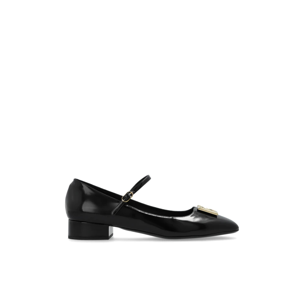 Dolce & Gabbana Damen Schwarz - Ballettflats Mit Absatz Mary Jane - Shoes - K - 39 Eu