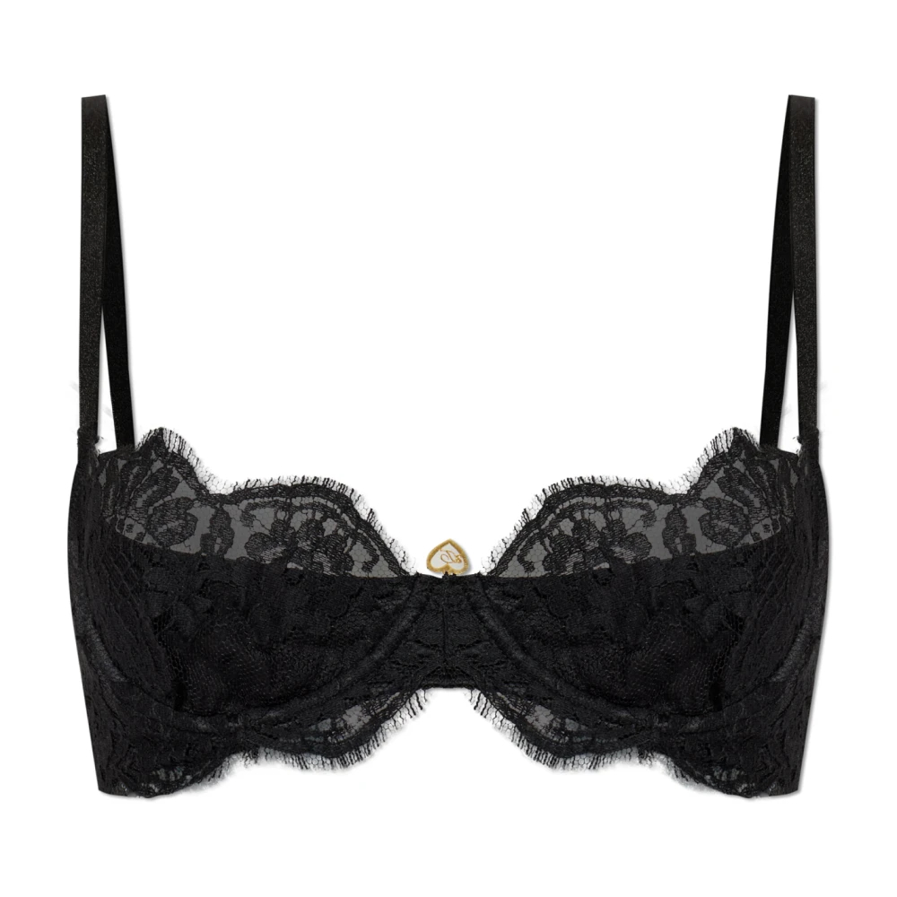 Dsquared2 Damen Schwarz - Seiden-Bh Mit Spitze - Underwear - K - L