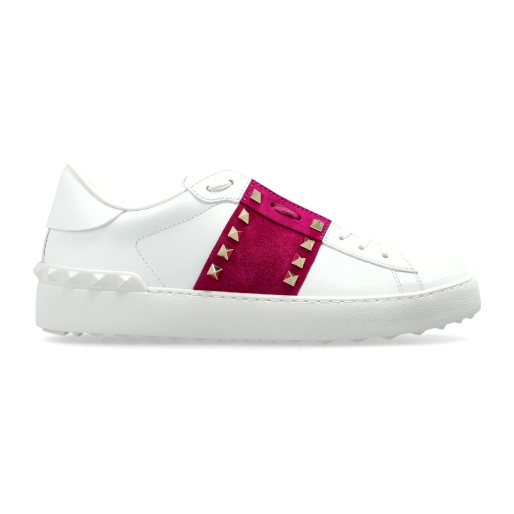 Valentino Garavani - Ledersneaker Mit Nieten - Shoes - Damen - Weiß - 39 1/2 Eu