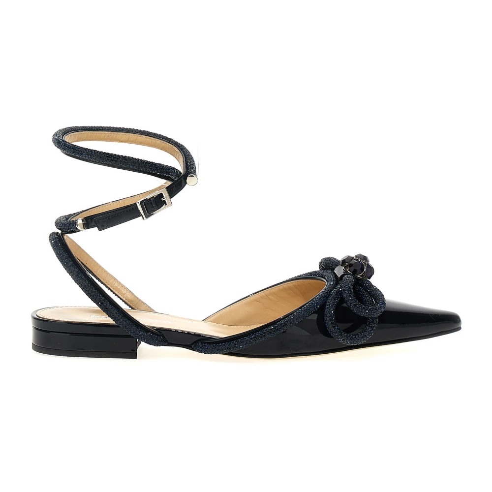 Mach & Mach Damen Blau - Ballerinas Mit Doppelter Schleife - Shoes - 39 Eu
