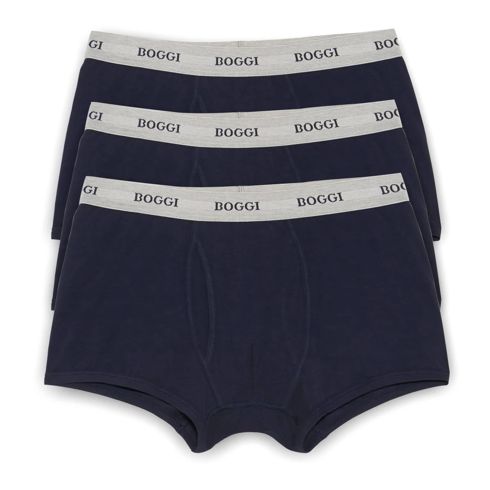 Boggi Milano Herren Blau - Stretch Baumwoll-Jersey Boxershorts - Underwear - 2XL
