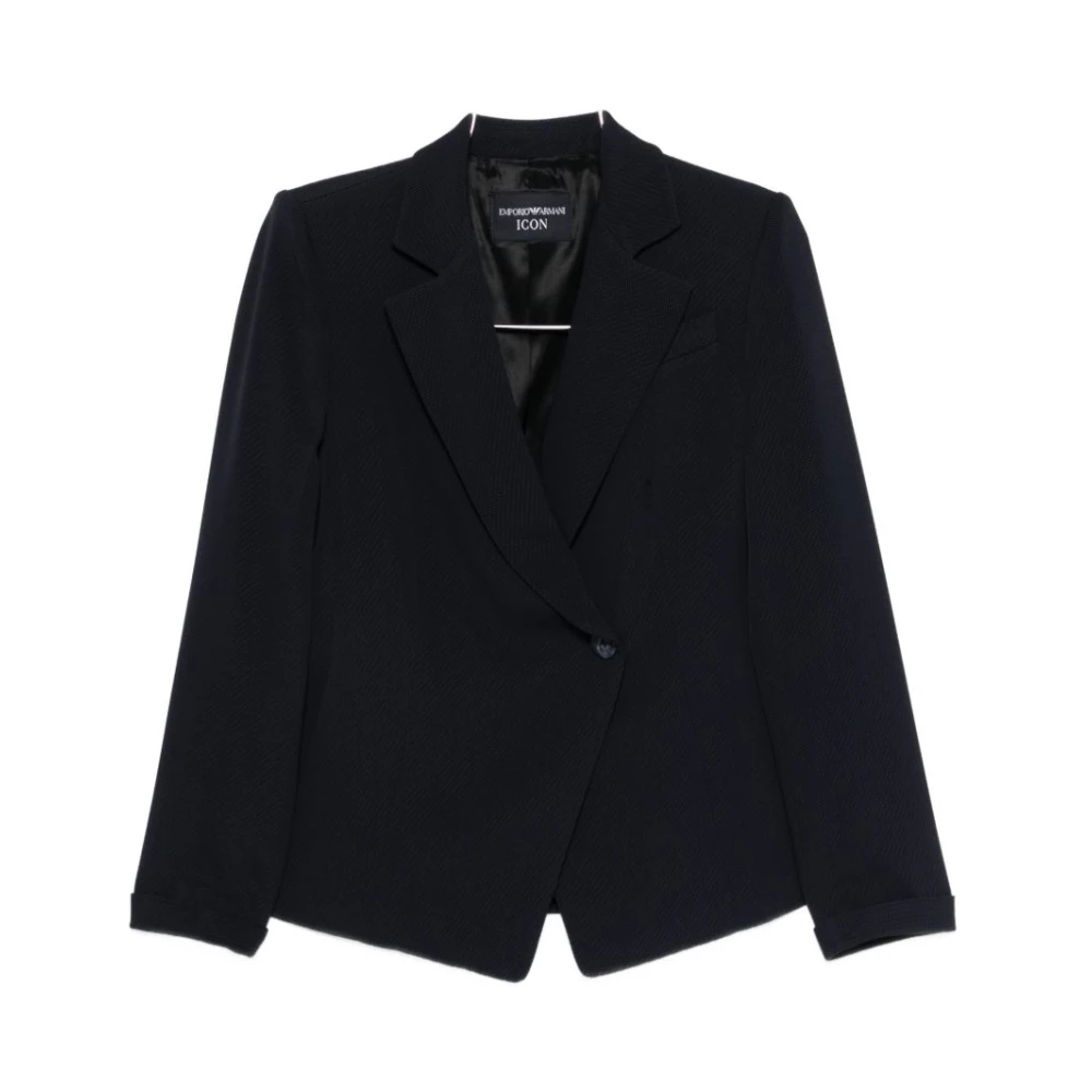 Emporio Armani Damen Blau - Icon Einreihige Jacke - Jackets - L