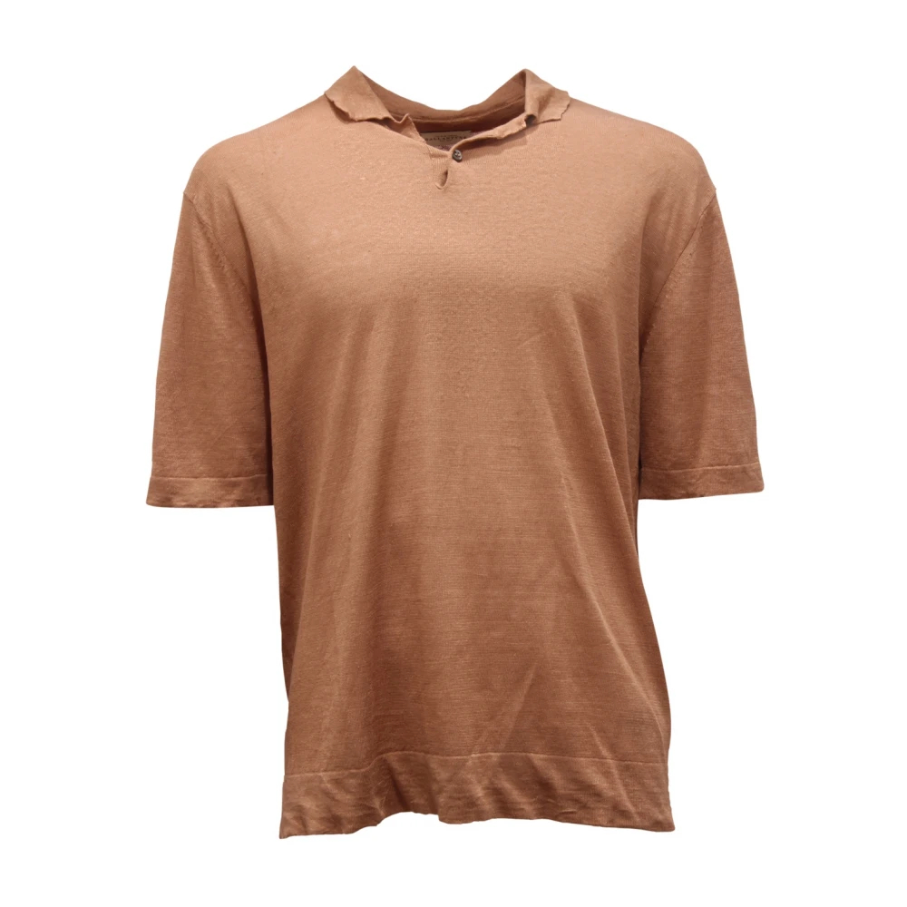 Ballantyne Herren Beige - Leinenhemd In Blau - Tops - L