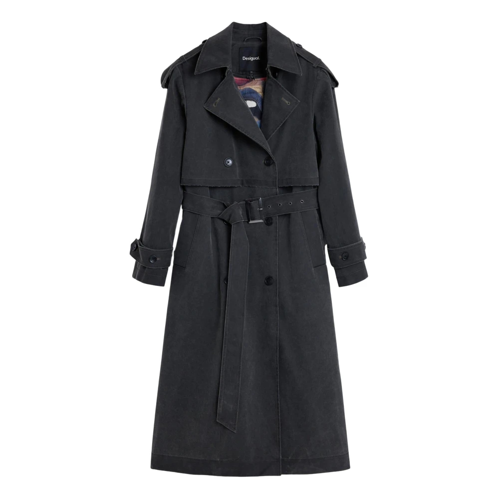 Desigual Damen Grau - Chaq Trench Reprise - Coats - M