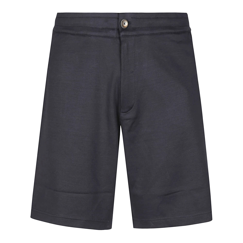 Herno Herren Blau - Cotton Knit Shorts - Shorts - L