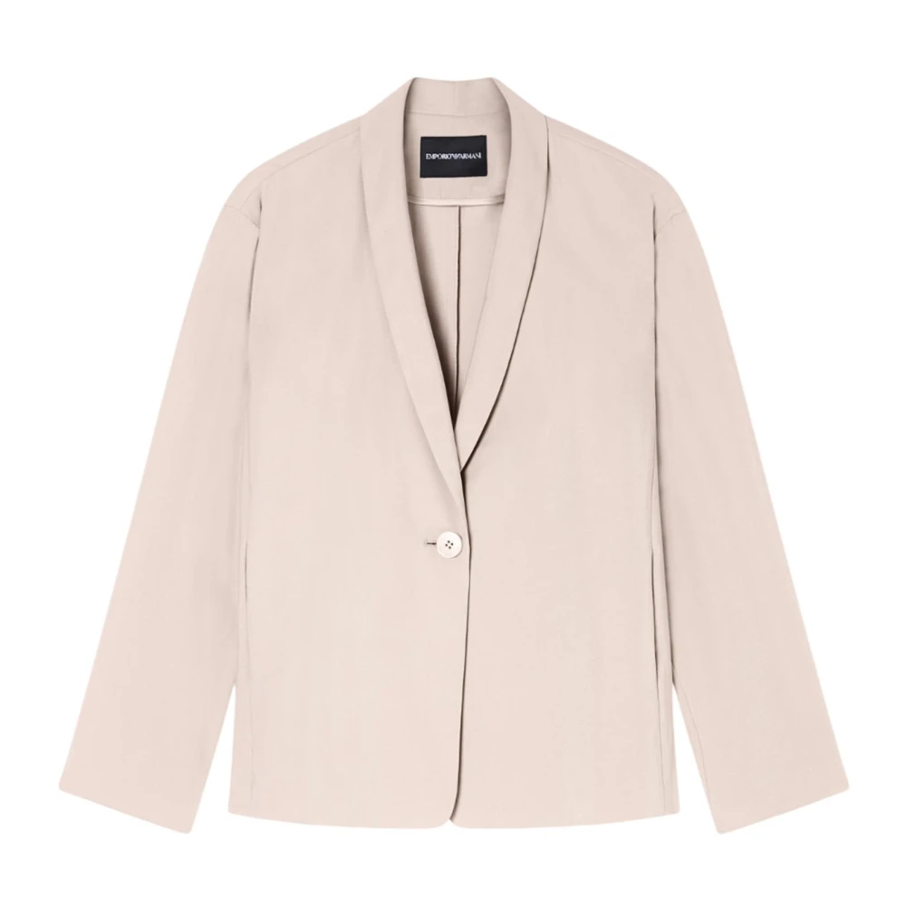 Emporio Armani Damen Beige - Washed Twill Jacket - Jackets - 2XS