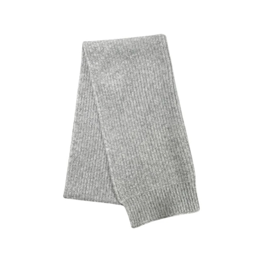 Gran Sasso Unisex Grau - Ribbed Knit Scarf - Accessories - One Size