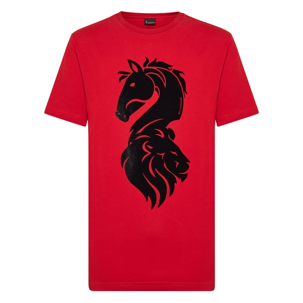 Billionaire Herren Rot - T-Shirt Rundhals - Tops - Xs
