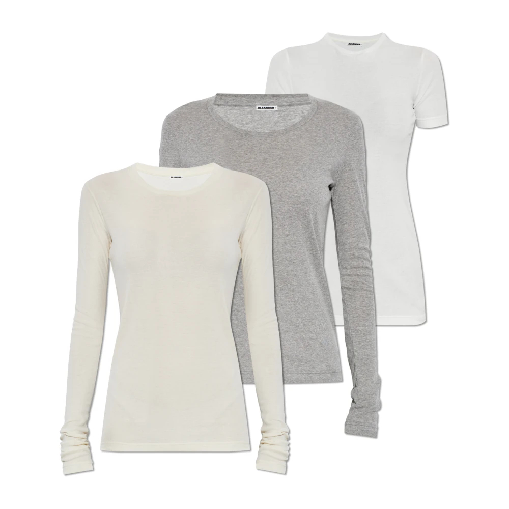 Jil Sander Damen Multicolor - Dreierpack T-Shirts - Tops - Mehrfarbig - S