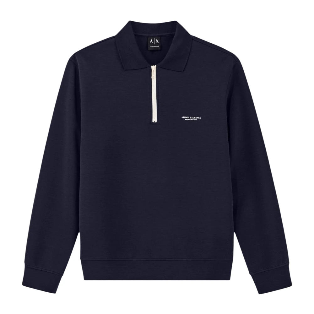 Armani Exchange Herren Blau - Sweatshirt Mit Rundhalsausschnitt - Tops - 2XL