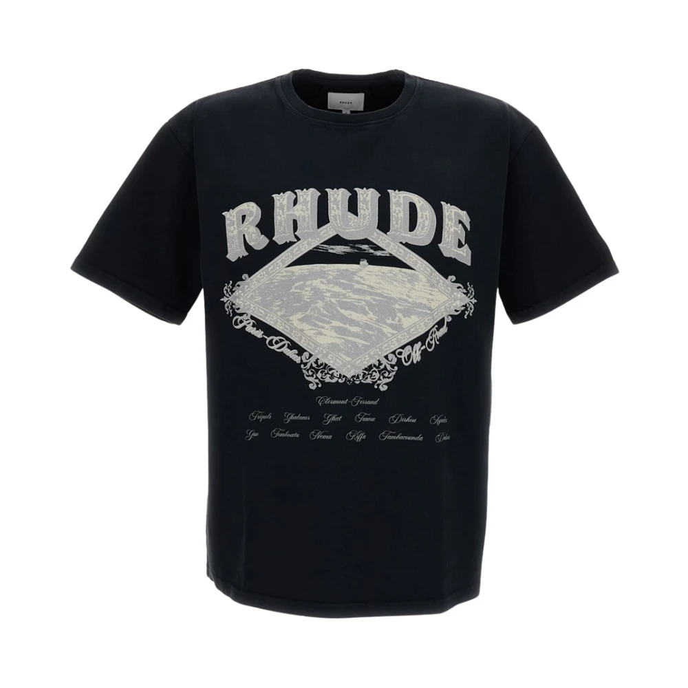 Rhude Herren Schwarz - Rundhals-T-Shirt - Tops - K - M