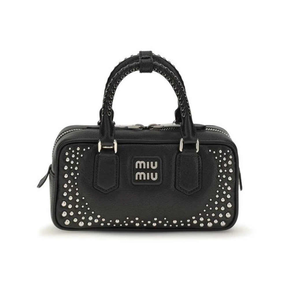 Miu Miu `Arcadie` Leather Bag With Studs - Bild 5