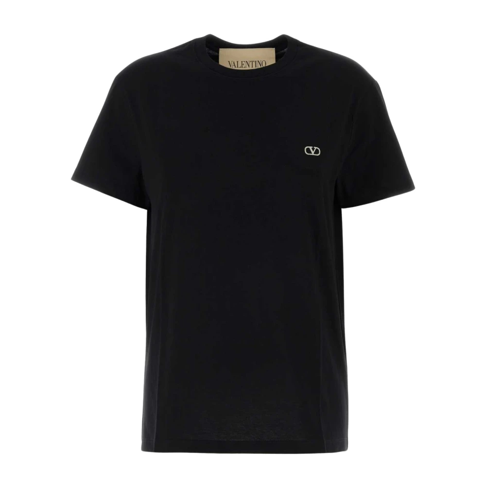 Valentino Garavani - Cotton T-Shirt - Tops - Damen - Schwarzk - L