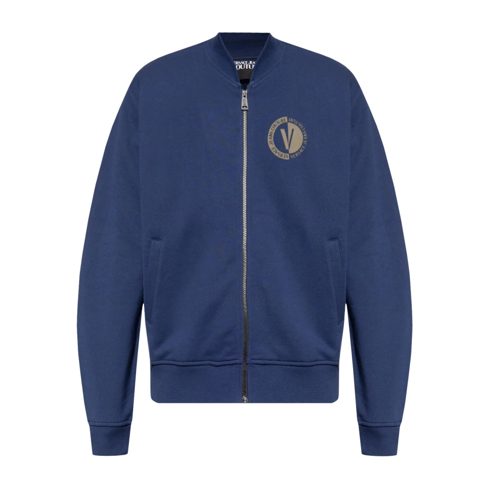 Versace Jeans Couture Herren Blau - Sweatshirt Mit Reißverschluss - Sweatshirts & Hoodies - Xl