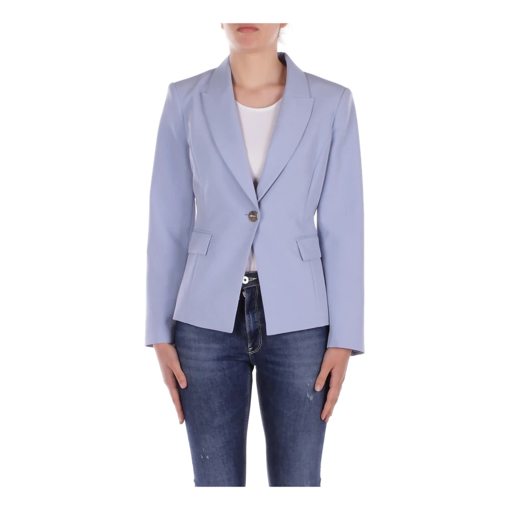 Liu Jo Damen Blau - Front Logo Button Jacket Collection - Jackets - Xl
