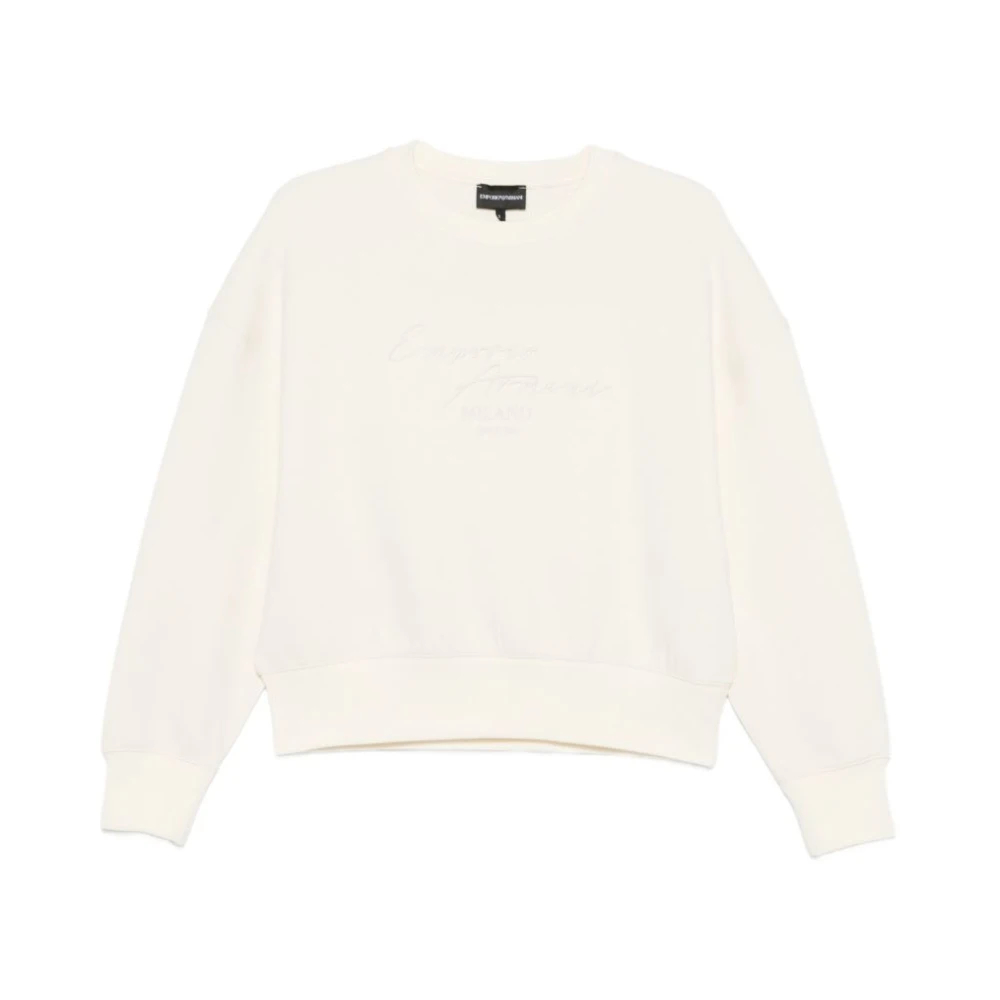 Emporio Armani Damen Beige - Crew Neck Sweatshirt - Sweatshirts & Hoodies - L